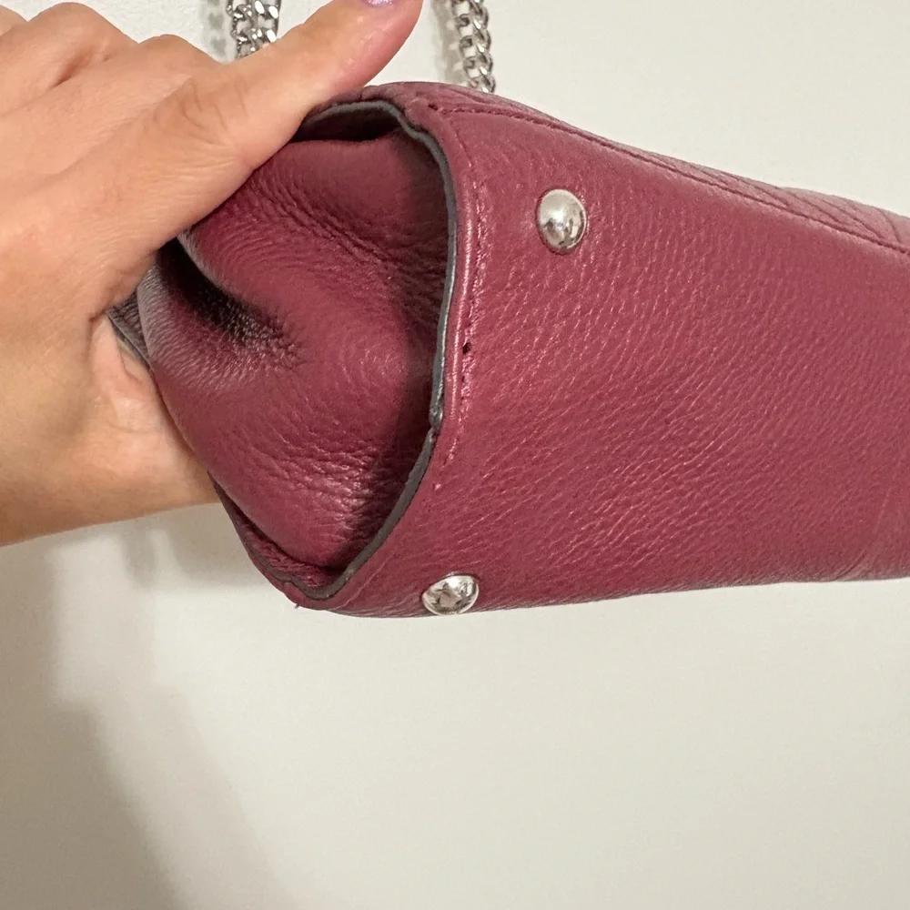 Karl Lagerfeld Deep Red Chevron Shoulder Bag